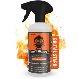 HOTREGA Krustenbrecher Grillreiniger 500 ml | Extra Starker Fettlöser | Aktivschaum gegen Ruß & Eingebranntes | BBQ Grillzubehör Reinigung | Für Grillrost, Smoker, Backofen & Gusseisen