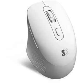 SUBBLIM Curve Ergo Dual Mouse Battery White