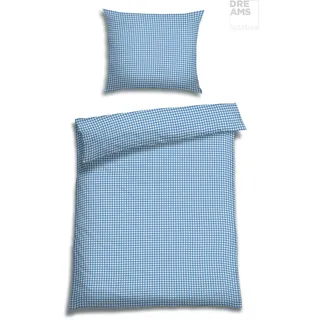 Florella Bettwäsche »Vichy, Soft Seersucker, 100 % Baumwolle« 2 Stk. tlg., blau