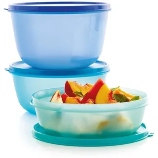 TUPPERWARE Kühlschrank Clarissa 2 L dunkelblau + 1,5 L blau + 1L türkis - Dunkelblau, Blau, Türkis