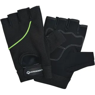 Donic Schildkröt Schildkröt® Fitness-Handschuhe Classic, Verschiedene Größen wählbar (S-M/L-XL), Schwarz-Grün, 960152