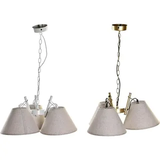 Deckenlampe DKD Home Decor 50 x 46 x 30 cm Gold Metall Weiß 50 W (2 Stück)