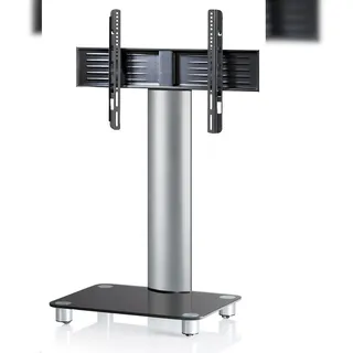 VCM Tosal TV-Rack 60 cm x 100 cm x 44 cm Silber/Glas