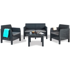 XXXLutz LOUNGEGARNITUR Anthrazit - 65x75x126 cm