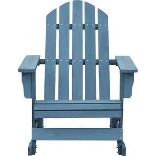 vidaXL Adirondack-Schaukelstuhl Massivholz Tanne Blau - Blau
