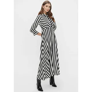 Y.A.S Yas Savanna Langarmkleid Schwarz/Weiß Streifen M