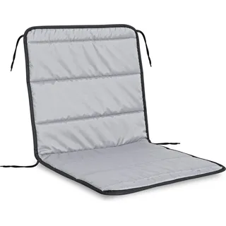 Gestepptes Schaumstoff-Stuhlkissen 50x50x50 cm dunkelgrau - Grau