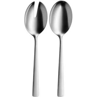 WMF Corvo Salatbesteck Edelstahl 24 cm, Salatgabel, Servierlöffel, Cromargan protect Edelstahl mattiert, kratzbeständig, spülmaschinenfest