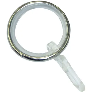 GARDINIA Gardinenringe mit Gleiteinlage edelstahl-optik