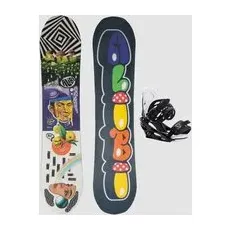 Alibi Snowboards Brain Rain 115 + Burton Smalls 2023 Snowboard-Set uni, weiss, Uni