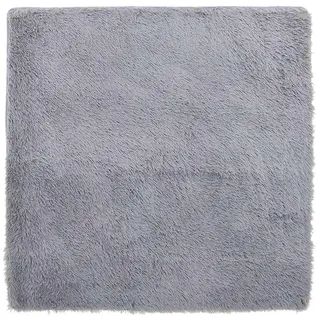 vidaXL Teppich Shaggy Hochflor NAVARRA Hellgrau 120x120 cm Polyester