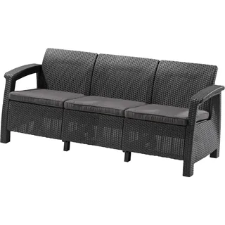KETER Gartenmöbel-Set Corfu Love Seat Max, Anthrazit, 17/425 - Grau