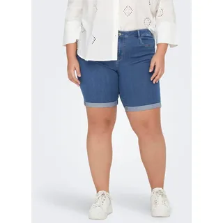 ONLY CARMAKOMA Damen, Carthunder Life Reg Long Shorts DNM", Noos, Mittelblauer denim), 44, EU