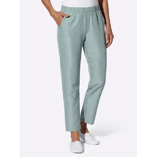 Schlupfhose CLASSIC BASICS, Damen, Gr. 38, Normalgrößen, grün (jade, meliert), 100% Polyester, meliert, Hosen Schlupfhose