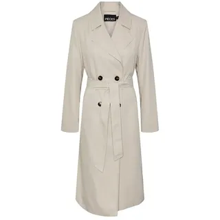 Pieces Scarlett Trenchcoat - Silver Gray - M