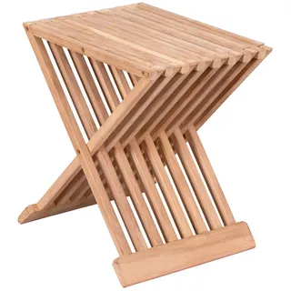 Gardenson Gartenbeistelltisch , Teakfarben , Holz , Teakholz , rechteckig , 45x33x41 cm , klappbar , Gartenmöbel, Gartentische, Garten-Beistelltische