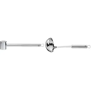 WMF Profi Plus Fleischhammer 25 cm, spülmaschinengeeignet & Profi Plus Suppenkelle 30 cm, Saucen-/ Schöpflöffel, Cromargan Edelstahl teilmattiert, spülmaschinengeeignet