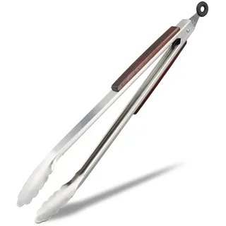 Relaxdays Grillbesteck 38 cm Edelstahl silber