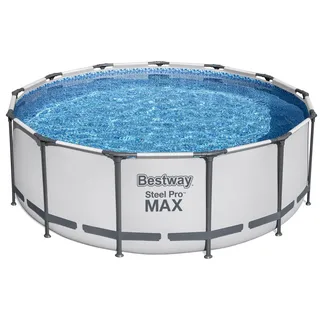 BESTWAY Steel Pro Max Pool-Set rund 396 x 122 cm inkl. Filterpumpe