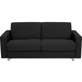 Bali Schlafsofa , Schwarz , Textil , 195x84x100 cm , Typenauswahl, Fußauswahl, Lederauswahl, Stoffauswahl, Armteilvarianten, Hocker erhältlich , Wohnzimmer, Sofas & Couches, Schlafsofas, Sonstige Schlafsofas