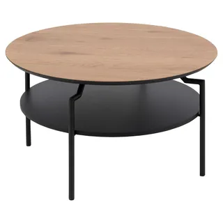 Actona AC Design »Goldington Beistelltisch, Kaffetisch« Sofatisch, rund, dekorativem Rahmen, 1 Ablage, T: 80 cm,