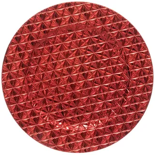 Atmosphera Createur d ́interieur Unterteller Ø 33 cm , Rot , Kunststoff , Geschirr, Teller, Platzteller