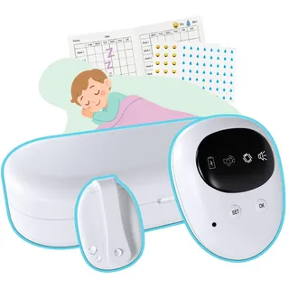 Kabelloser Bettnässer-Alarm für Jungen und Mädchen von MMOBIEL – Töpfchen-Training mit Geräuschen und Vibration – Pipi-Alarm für Kinder & Erwachsene – Bettnässensor, Pinkel Alarm - USB-wiederaufladbar