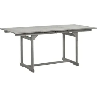 vidaXL Garten-Esstisch (120-170)x80x75 cm Massivholz Akazie - Grau