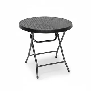 Relaxdays Gartentisch Ø 80 x 74 cm Schwarz