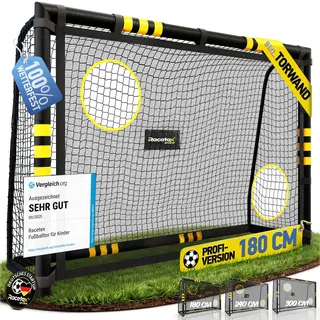 Racetex Fussballtore für Garten Kinder und Erwachsene mit [Anti-Rost Beschichtung] - Fußballtor Kinder inkl. Erdanker für optimalen Halt - Fußball Tor mit rundum Polsterung