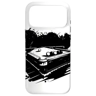 Hülle für iPhone 17 Pro Max Billard Skizze Billardlehrer Billardtisch