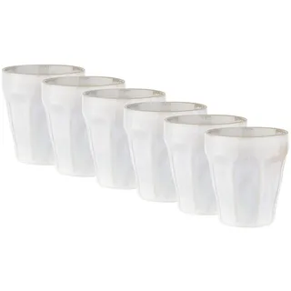 Butlers Tassen Becher 6er-Set Bergamo 250 ml , Weiß , Keramik , Geschirr, Tassen, Kaffeetassen