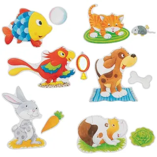Goki-Puzzle-Set Haustiere - 24 Teile