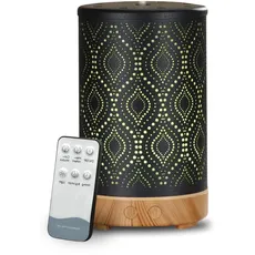 Zen'arôme Ultraschalldiffusor -Sevilla -Aromatherapie, Diffusions -ätherisches Öl, elektrischer Diffusor mit Fernbedienung, anpassbare LED -Beleuchtung, Metallschale mit Originalmuster