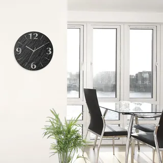 ARTland Wanduhr »Schiefer« wahlweise mit Quarz- oder Funkuhrwerk, lautlos ohne Tickgeräusche