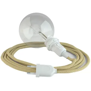 Creative Cables Rn06 3 M Hängeleuchte Für Lampenschirm - Beige / White - One Size