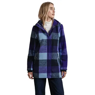 STREET ONE Damen A201963 Karierte Jacke, deep Lilac, 42