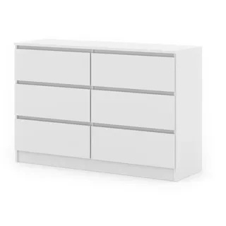 Kommode MAJA S6 120 cm Weiß Matt Sideboard Highboard - Weiß