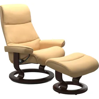 Stressless Relaxsessel View mit Classic Base Kaltschaum 82 x 108 x 81 cm Gelb/Braun