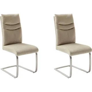 MCA Furniture Gibara Schwingstuhl Polyester creme 2er Set