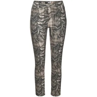 LASCANA 7/8-Jeggings Damen hellbraun-schwarz bedruckt Gr.36