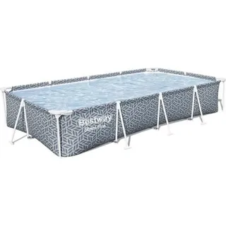 Aufstellpool Bestway Steel Pro, 366 x 201 x 66 cm, Rechteckig, Grafik Dekor, Mit Filterpumpe - Bunt