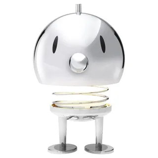 Hoptimist Lampe LED, Nachttischlampe Touch, Kabellose Lampe Tisch, Aufladbare & Dimmbar, Dänischem Design, 15 x 15 x 23 cm, XL, Chrome