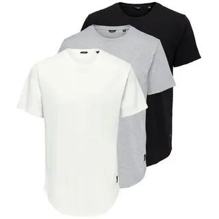 Only & Sons T-Shirt »ONSMATT LONGY SS TEE 3-PACK« ONLY & SONS White