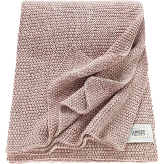 Schöner Wohnen Melange Kuscheldecke 130 x 170 cm Rosa/Creme