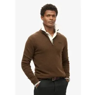 Superdry für Herren. M6110640A Bestickter Pullover Essential braun (XXL), Lässig, Wolle