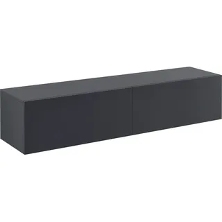 [en.casa] Hängeboard Hängeschrank 140x33x30 cm Silber Matt