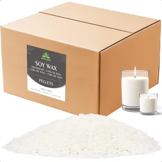 Sojawachs für Kerzen 10kg, Premium Kerzenwachs von Waxcanpy,kerzenwachs zum gießen, 100% Natürliches Öko Sojawachs für Kerzen