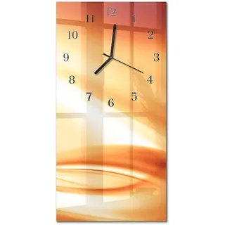 Tulup Wanduhr 30,0 cm 30x60 Muster Orange