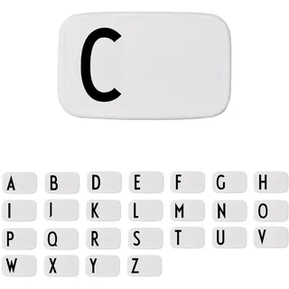 Design Letters Buchstaben Brotdose für Kinder, Erwachsene A-Z | Lunchbox BPA frei | Lunchbox Erwachsene | Personalisierte Geschenke | Ideal als Snackbox, Frühstücksbox, Brotbox Kinder, Brotdose Schule